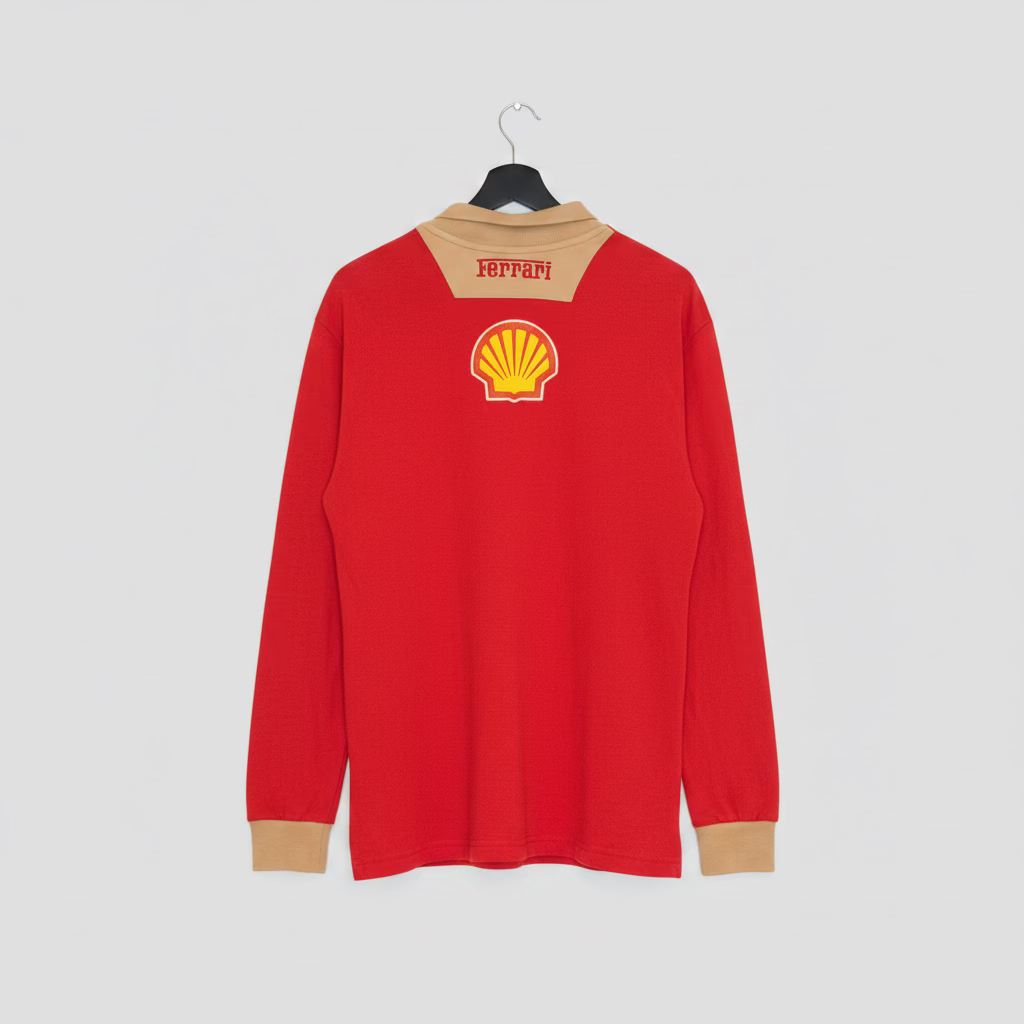 Vintage Y2K Ferrari Langarm - Poloshirt