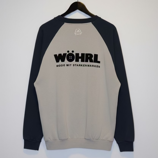 adidas Team Sweatshirt WÖHRL Crewneck Grey Blue Embroidered Sportswear