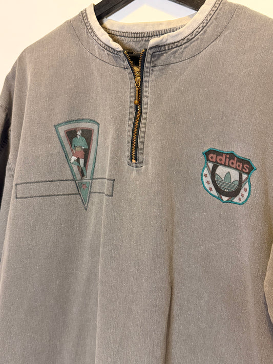90er Jahre adidas T-Shirt Half Zip