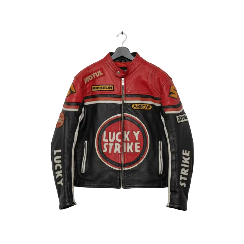 Lucky Strike Racing Lederjacke Alpinestars
