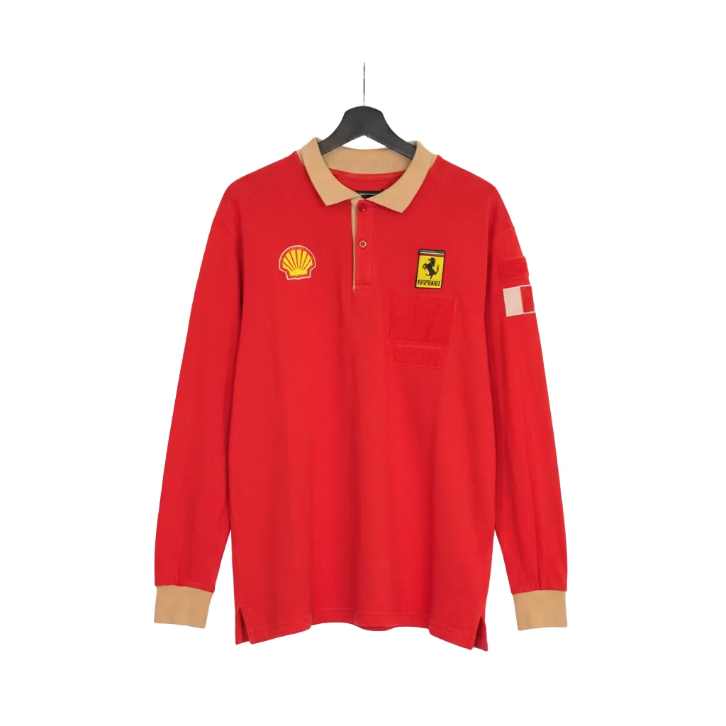 Vintage Y2K Ferrari Langarm - Poloshirt