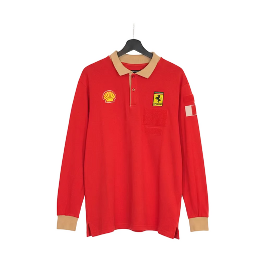 Vintage Y2K Ferrari Langarm - Poloshirt
