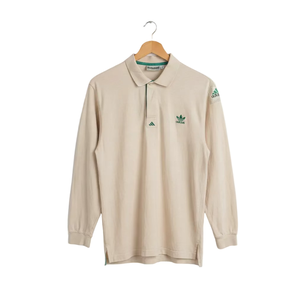 90er Adidas Equipment Langarm-Poloshirt