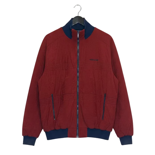 Vintage adidas Originals Velour Track Jacket Burgundy 90s Rare