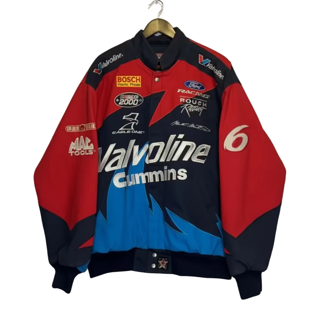 Vintage NASCAR Mark Martin #6 Valvoline Cummins Roush Racing Jacket Ford Racing 2000