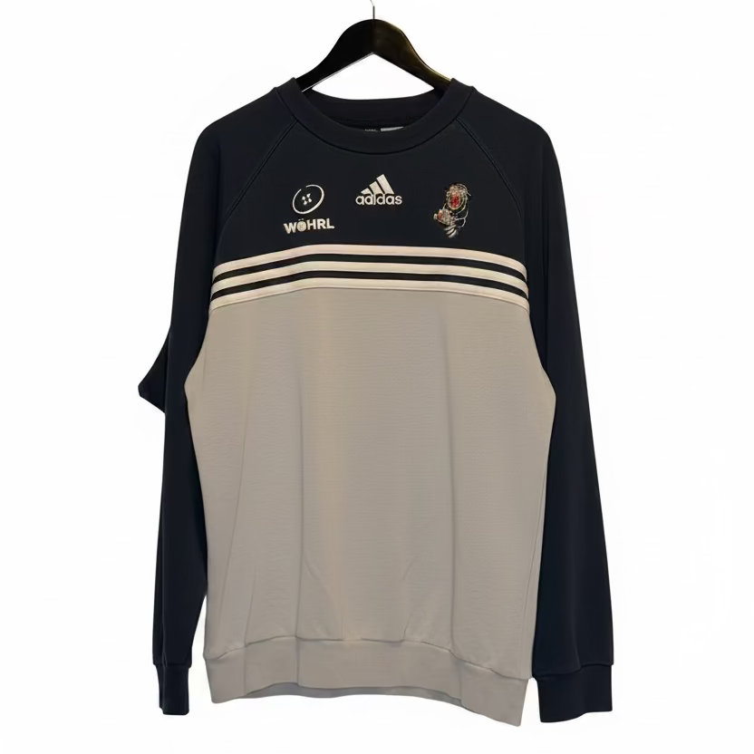 adidas Team Sweatshirt WÖHRL Crewneck Grey Blue Embroidered Sportswear