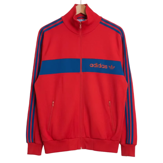 Vintage Adidas Originals Trainingsjacke Rot/Blau – Trefoil – 70s
