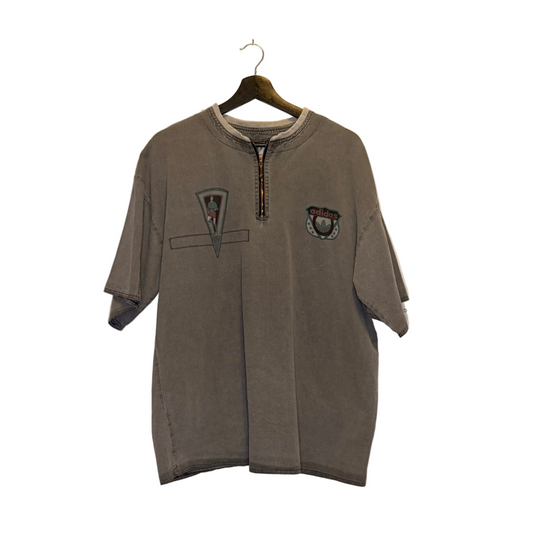90er Jahre adidas T-Shirt Half Zip