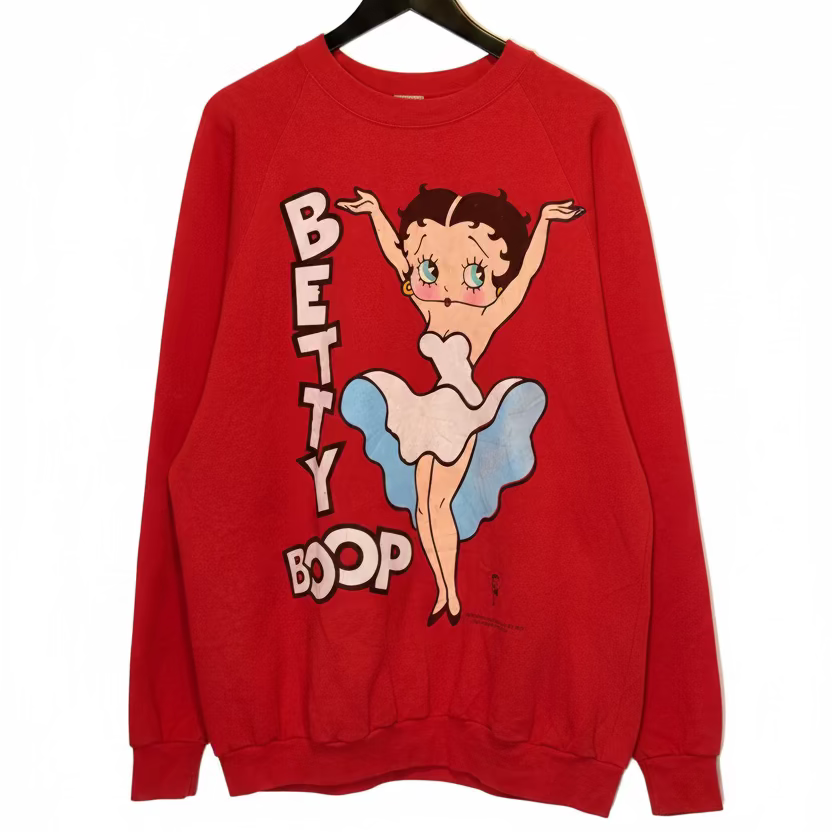 Vintage Betty Boop Sweatshirt 90er All Over Print Fleischer Studios USA