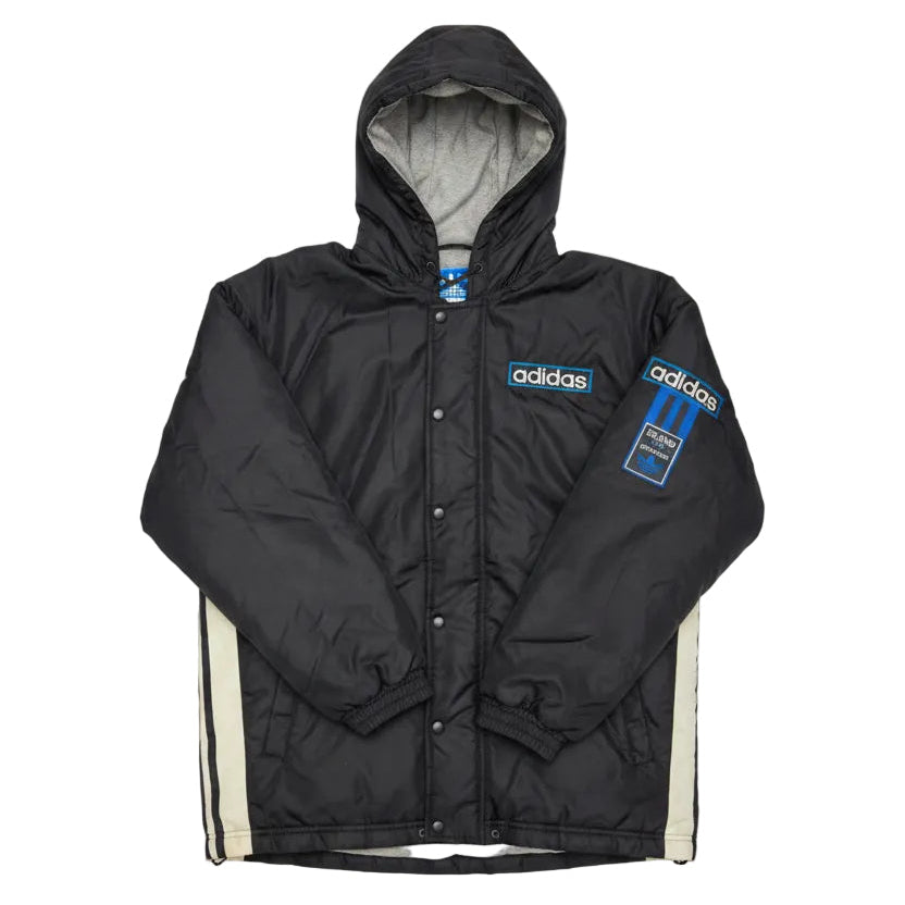 Vintage Adidas Winterjacke mit Kapuze